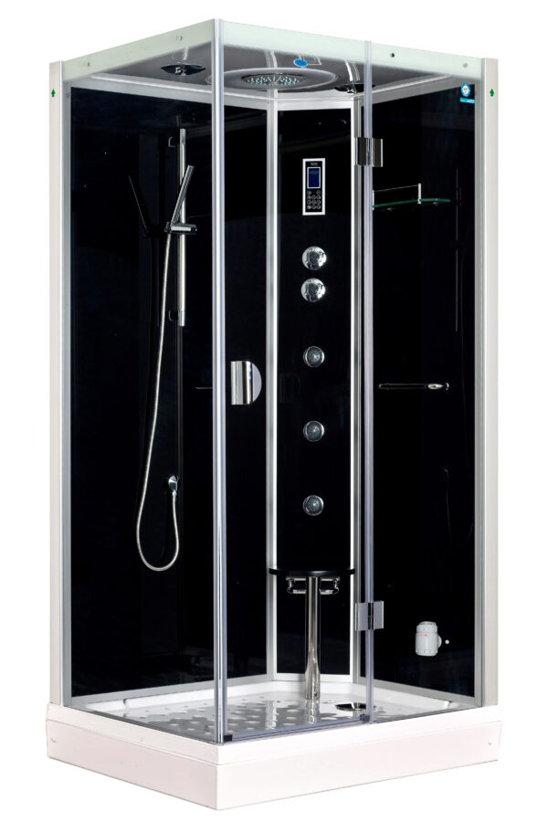 Ducha de hidromasaje vapor Black Water 115 X 85 DR - Imagen 2