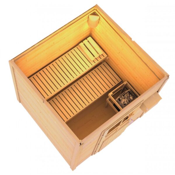 Sauna Finlandesa exterior Torge 2 antracita - 3/4 Plazas - Imagen 6