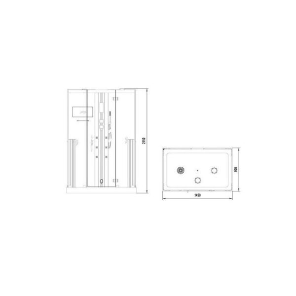 Cabina hidrosauna Boreal® 145 - Vapor + Infrarrojos - 2 plazas - Imagen 17