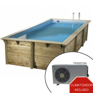 imagen Piscina climatizada de madera