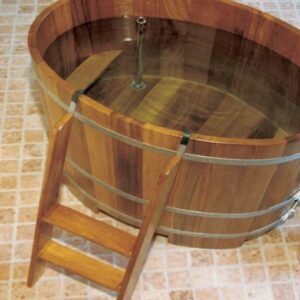 Sauna piscina de inmersión 100 x 72 cm de alerce transparente