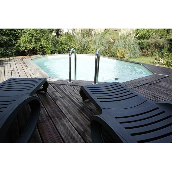 Piscina de madera Ocea 6,10 x 4 x 1,30m - Imagen 5