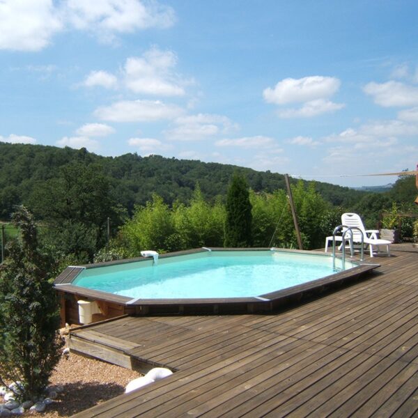 Piscina de madera Ocea 6,10 x 4 x 1,30m - Imagen 2