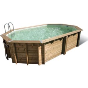 Piscina de madera 550 cm x 355 vista