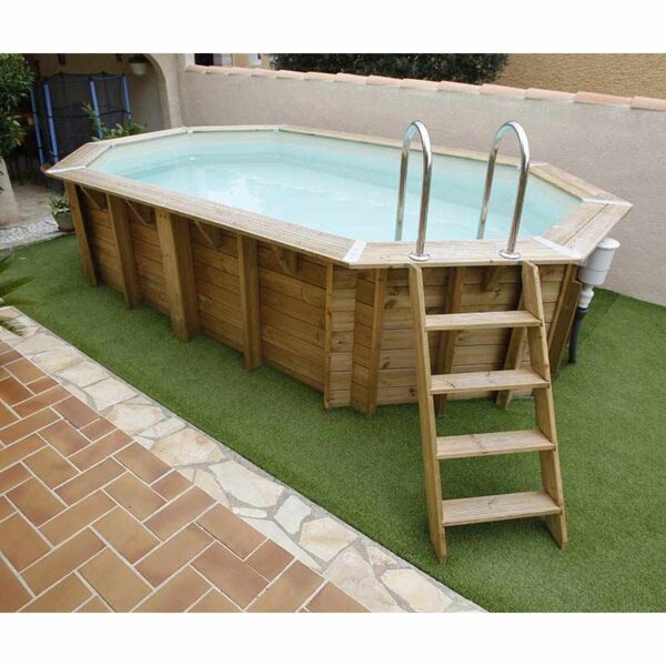 Piscina de madera Ocea 5,50m x 3,55m x 1,20m - Imagen 2