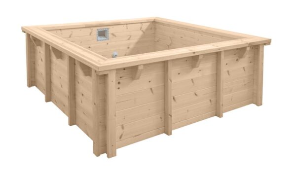 Piscina de madera Bali 2,10 x 2,10 x 0,78m climatizada - Imagen 3