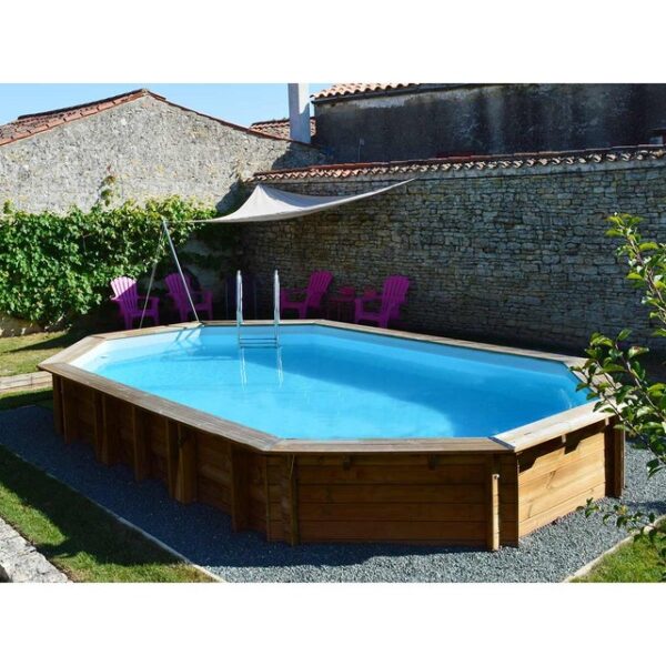 vista piscina de madera safran