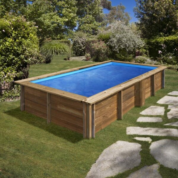 Piscina de madera Lemon de GRE 3,75 x 2,00 x 0,68m - Imagen 2