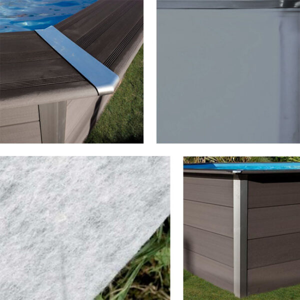 imagen montaje piscinas de composite (perfil, embellecedor, fieltro y liner