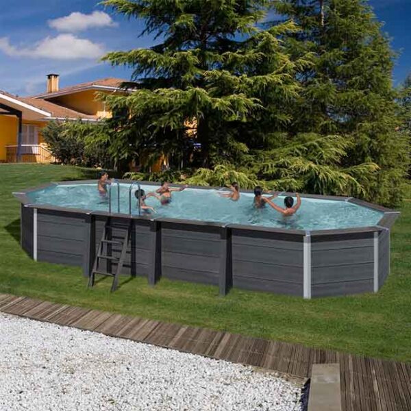 Piscina composite ovalada 8,04m x 3,86m de GRE - Imagen 2
