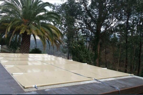 Cubierta de barras de seguridad Classic de medidas: 7,00m x 3,56m + 25cm de margen