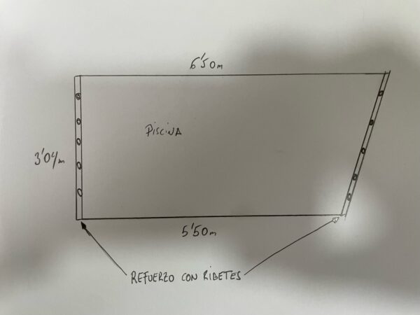 Manta térmica Geobubble™ de 800 micras Solar de medidas: croquis + Funda protectora (regalo) - Imagen 2