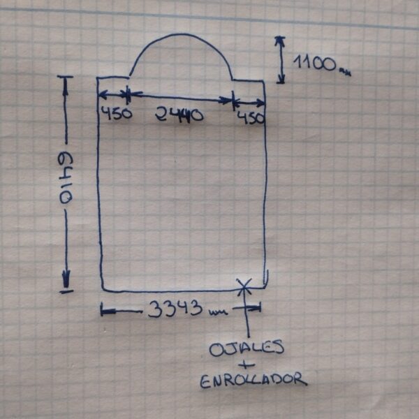 Manta térmica Geobubble reforzada 700 micras Azul de medidas: CROQUIS + Enrollador + Protector manta (regalo) - Imagen 2