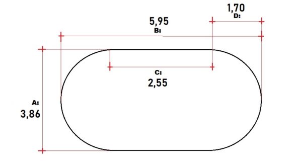 Manta térmica Geobubble reforzada 700 micras Azul de medidas: Gre ovalada 6,10m x 3,75m - Imagen 3