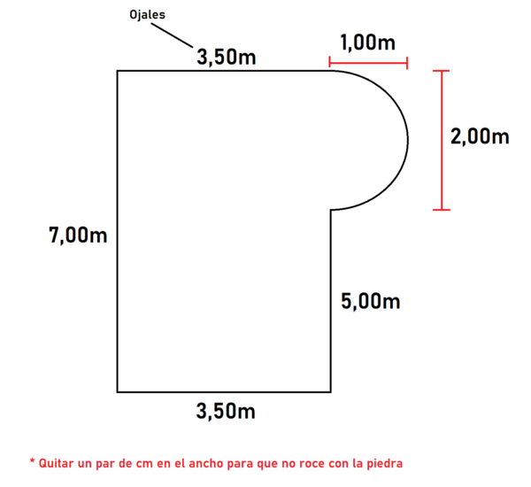 Manta térmica Geobubble New Energy Guard de 800 micras de medidas: 7,00m x 3,50m con escalera lateral + Enrollador + Protector manta (regalo) - Imagen 3