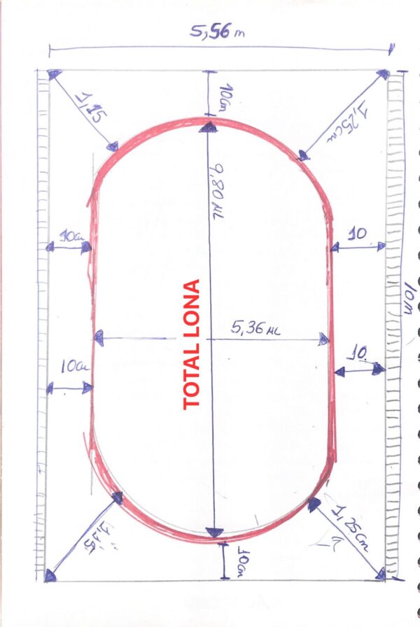 Cubierta de Invierno de protección de 650gr/m2 de medidas finales: CROQUIS + Saco de almacenaje (regalo) - Imagen 2