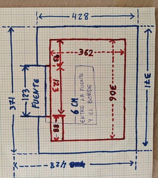 Cubierta de Invierno de protección de 650gr/m2 (Azul/Beige) de medidas: CROQUIS + 15cm de margen - Imagen 3
